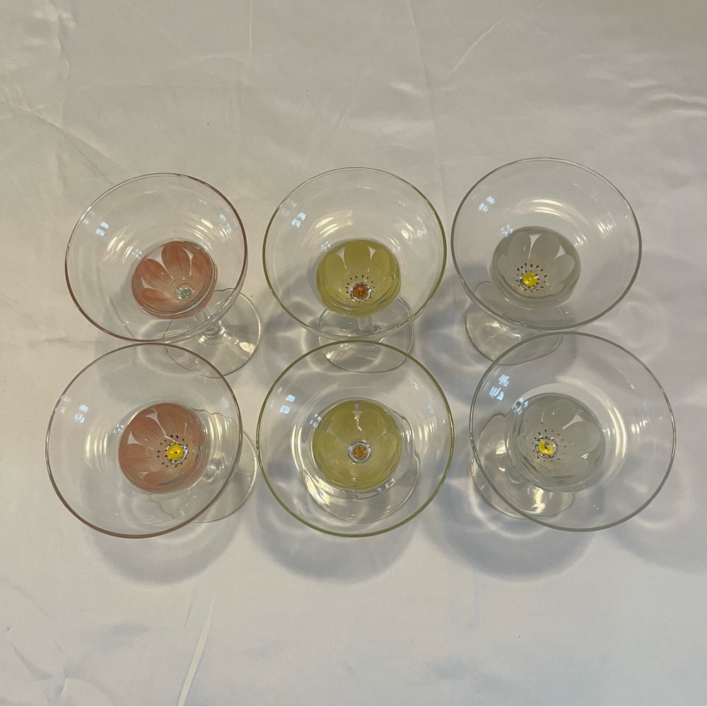 Hand painted martini glasses